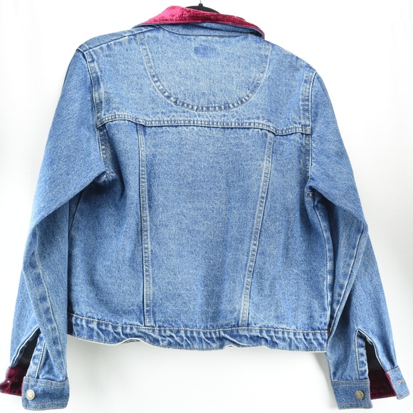 Vintage Agapo Womens Denim Jacket Size Petite L - Picture 4 of 5